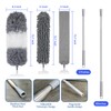 Microfiber Duster with Extension Pole 27-80 Inch, 4PCS Bendable Washable