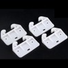 8PCS White Plastic Drawer Slides Guides Replacement Track Rail Brackets