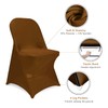 ManMengJi Brown Folding Chair Covers, Spandex Folding Chair Covers 6