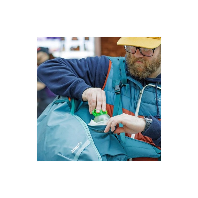 Cnoc Outdoors Vesica Collapsible Water Bottle, Wide Mouth Purple, 42mm