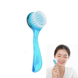 1 Pieces Facial Nail Cleaning Brush, Gentle Exfoliator and Deep Cleansing Brush for Makeup Removal, Skin Care and Massaging, Soft Bristle Brushes for Daily Use at Home or Salon (Blue)