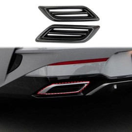 Korlot Carbon Fiber Style Exterior Exhaust Tip Trim Tail Throat Cover Accessories for KIA K5 2021-2024