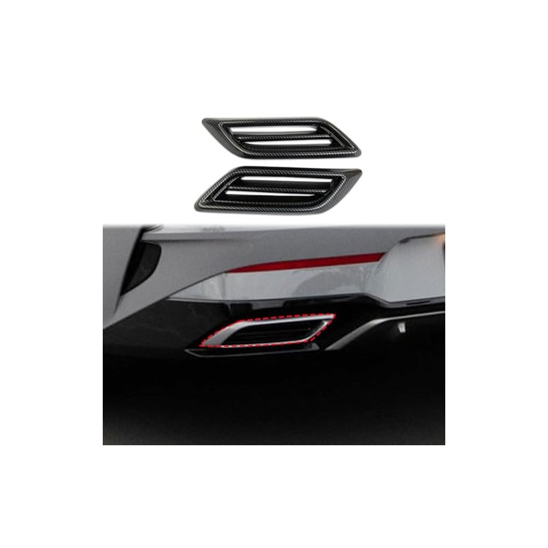 Korlot Carbon Fiber Style Exterior Exhaust Tip Trim Tail Throat
