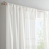 Eclipse Chelsea Modern Sheer Window Curtains, White, 52 x 108