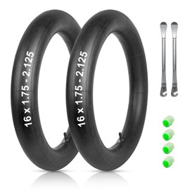 YEHOLDING 16x1.75-2.125 Inner Tube with 32mm Schrader Valve, 2 Pack 16" Heavy Duty Cycle/Bike Inner Tube Compatible with 16X1.75 16X1.90 16X1.95 16X2.0 16X2.10 16X2.125 Bike Tyre Tubes