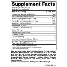 Mutant Pre Entreno Madness 30 Servicios Sabor Blue Raspberry