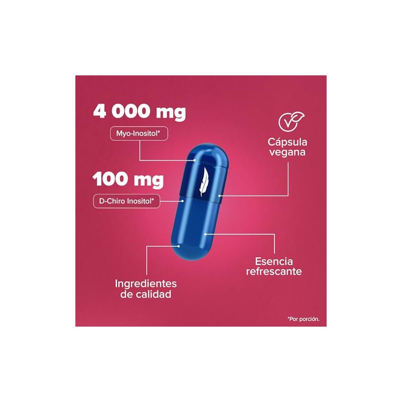 Birdman Myo Chiro Inositol 4100 Proporción Aditivos Cápsula Vegana Porciones