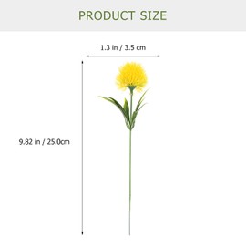 Yardenfun 10pcs Faux Dandelion Flowers Simulation Bouquet for Home Decor Wedding Party Realistic Artificial Dandelions Fake Flower Arrangement Easy to Maintain