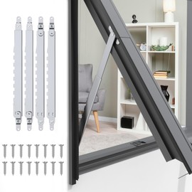 I-EASYDWW Multi-Slots Telescopic Stay Rod for Top-Hung Window, SUS304, 2 Pair, 12 Inches