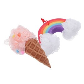 Hemoton Esponja de Ducha Forma de Helado para Ni?os 2 Piezas