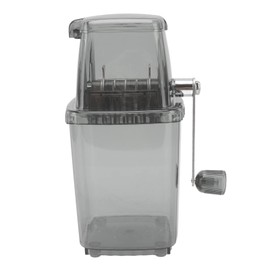 Manual Ice Crusher, Small Portable Shaver Ice Machine Hand Operated Snow Cone Ice Makers for Home Use (Grey)