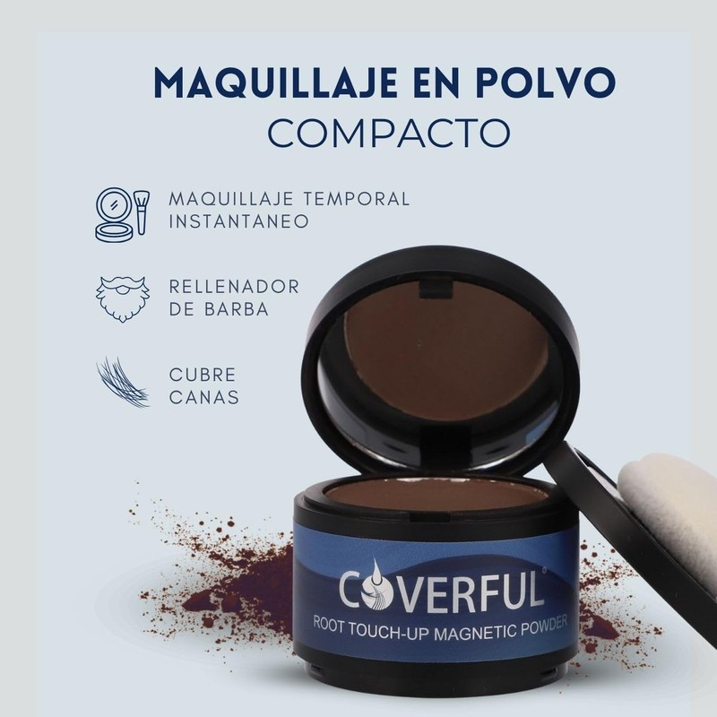 Engrosador de Cabello Rellenador de Barba Maquillaje Temporal Instantaneo Cubre