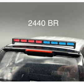 LED Ready Lightbar 1/24 LED Ready Blue Red Traffic Advisor Arrow Stick Deck Lightbar Police Sheriff