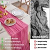 Nialnant 2 Pack Pink Cheesecloth Table Runner, 10Ft Rosered Gauze