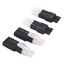 rflaueo 4pcs Compatible with TRX to Plug for Tamiya Male Female RC Connector Adapter(E45-4)