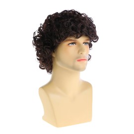 Men's Brown Curly Wig