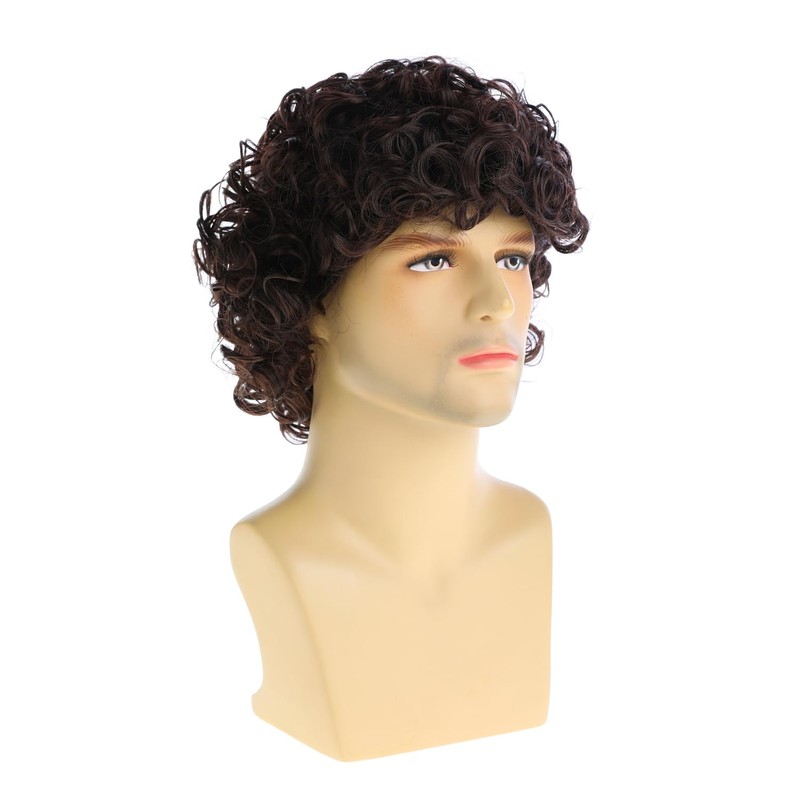 Men's Brown Curly Wig