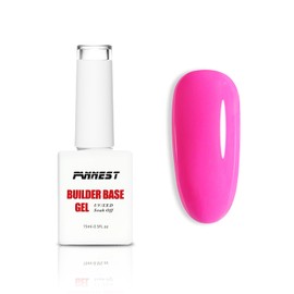 FANNEST Neon Pink Rubber Base Builder Gel Polish, 8 IN 1 Builder Gel For Nails in a Bottle, Self-leveling Nail Extension Gel, Strengthener Nail Gel, Repair Gel Soak Off UV Gel Nail Polish