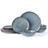 AmorArc Ceramic Dinnerware Sets,Handmade Reactive Glaze Plates and Bowls Sets,Highly