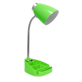 All The Rages Creekwood Home 18.5" Green Flexible Gooseneck Organizer Plastic Desk Lamp