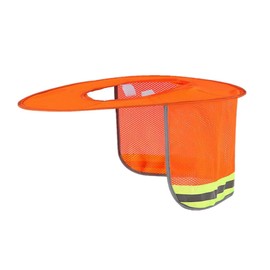 TUKEVA Mesh Hat Cover for Protective Helmet, Reflective Protective Helmet, Neck Protection, Mesh Sun Protection, Construction Helmets Accessories, Suitable for Construction Helmets (Orange/Yellow)