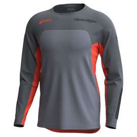 Troy Lee Designs Offroad Motocross Dirt Bike ATV Motorcycle Powersports Racing Jersey Shirt for Men, Scout SE (Systems Gray/Neon Orange, S)