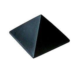 Shungite Pyramid, Black Pyramid for Meditation and Spiritual Purpose, Crystal Healing Stone (Small)