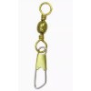 Eagle Claw Gold Barrel Swivel with Safety Snap, Size 10, Qty 12