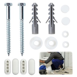 atnayo Toilet Seat Fittings, Toilet Seat Bolts Pan Floor Fixing Replacement Screws Kit