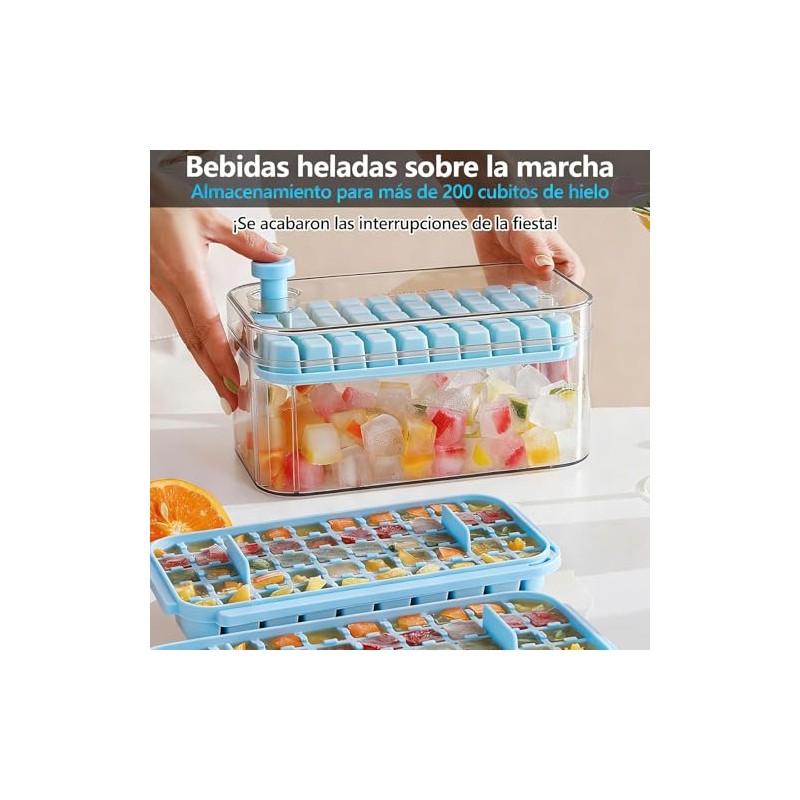 Molde para Hielos de 200 Cubitos, 4 Bandeja y Pala,