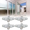 FLEXMAN 4Pcs Wheel Roller Pulley with Slot, Stainless Steel Sliding