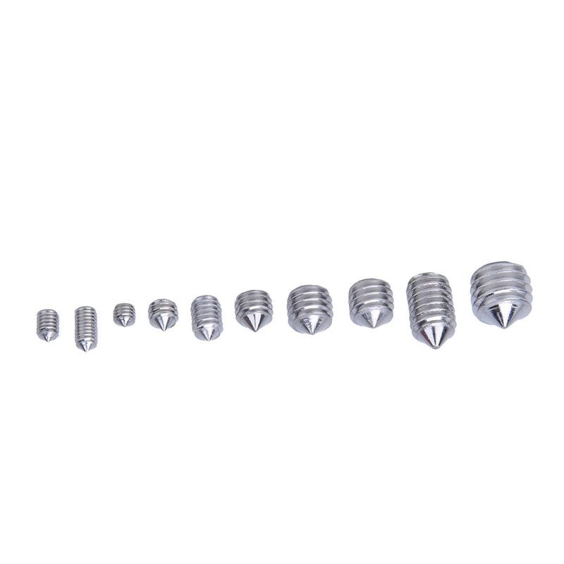200Pcs Grub Screw Cone Point Hex Socket Stainless Steel for