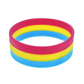 Zac's Alter Ego Gay Pride Festival Pansexual Striped Silicon Bracelet
