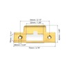 sourcing map Door Strike Plate, 70mm x 42mm 201 Stainless