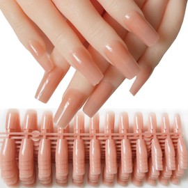 240pc Colored Square False Nails Full Cover Soft Gel Straight Fake Nail Acrylic Tips Artificial Fingernails 10 Sizes with Case for Manicure DIY Design Acrylics Build