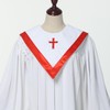 BLESSUME Unisex Church V Shape Choir Stole Collar with Cross,