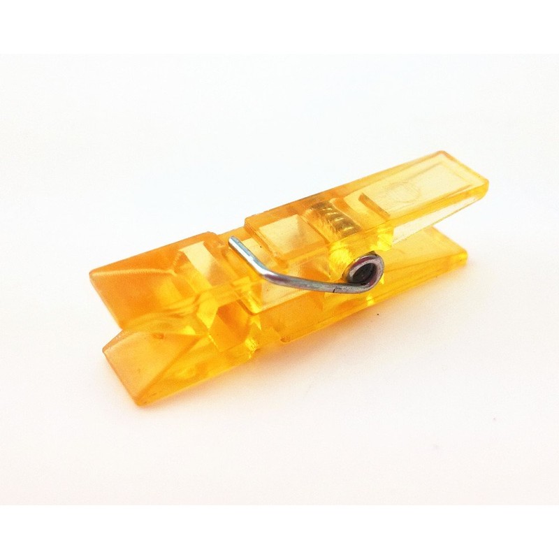 Yueton 50 piezas Mini colores transparente pinza pinzas de plástico,