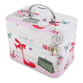 EG Kit De Cosmetiqueras 3 En 1 Con Estampado Y Espejos