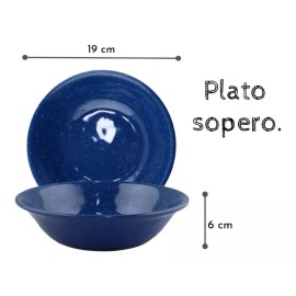 Macoll Vajilla 12 Piezas Melamina Óxido Sopero/trinche/ensaladero