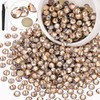 600PCS SS30/6mm Crystal Rhinestones (Golden Shadow/Champagne), Bedazzling Flatback Glass Rhinestones