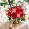 AGIRL Red Artificial Flowers Combo Fake Flowers Red Rose Silk