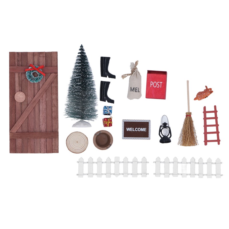 1/12 1/6 Christmas Fairy Door Kit Crafted Exquisite Cute Colourful
