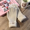Lala 퓨어 울 핑거 니트 장갑(LALAW004) Pure Wool Finger Knit