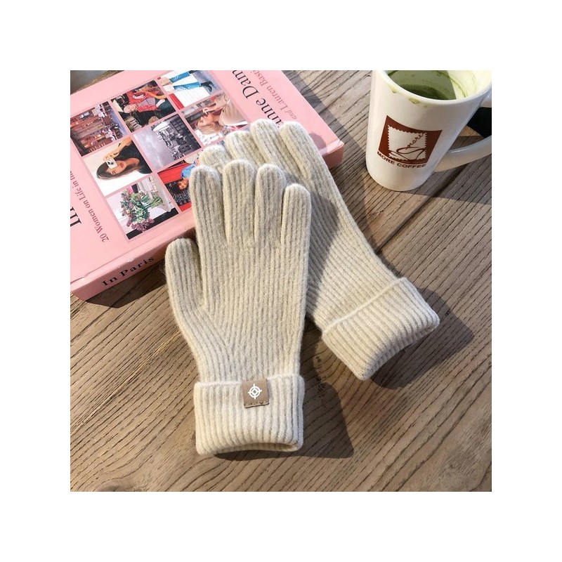 Lala 퓨어 울 핑거 니트 장갑(LALAW004) Pure Wool Finger Knit