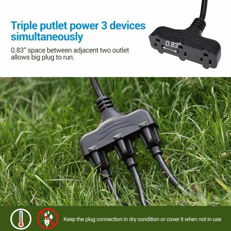 DEWENWILS Outdoor Light Sensor Timer for Pool Pump 12FT Extension