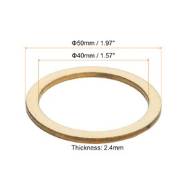 sourcing map 50Pcs 50mm(2-inch) Natural Wood Rings, Unfinished Wooden Pieces Circle Ornaments Wreath Frame Ring for Home Decor, DIY Crafting
