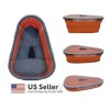 Pizza Storage Container Box Foldable Triangle Reusable Pack Container Multiuse
