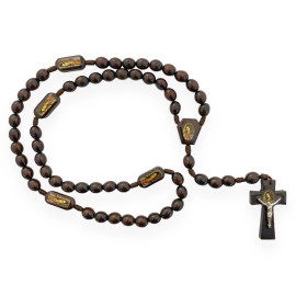 El Santo Rosario Virgen de Guadalupe Rosario de Madera Cafe Prayer Book Rosary