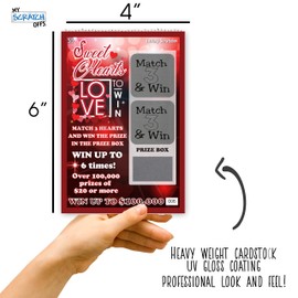 My Scratch Offs 1 Ticket Sweethearts Love Valentine's Day Scratch Off for Couple Date Night Ideas Custom Message Lotto Lottery Ticket Replica Card for Gag Gifts