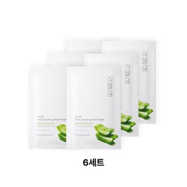 Effect Tok Tok Domestic production Aloe Fresh Soothing Mask Sheet 6PCS Moisturizing care Calming effect Nutrition care / 효과톡톡국내생산 알로에 프레시 수딩 마스크시트6PCS 보습관리 진정효과 영양관리